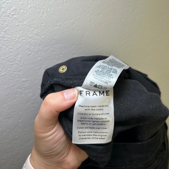 FRAME Le Sylvie slender straight women's 29 black striped casual going out party - Picture 9 of 9